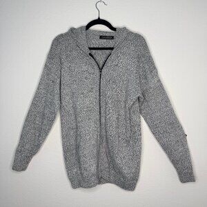 Gamboa Alpaca Wool Zip Hoodie Sweater — Men’s Medium — Heather Gray